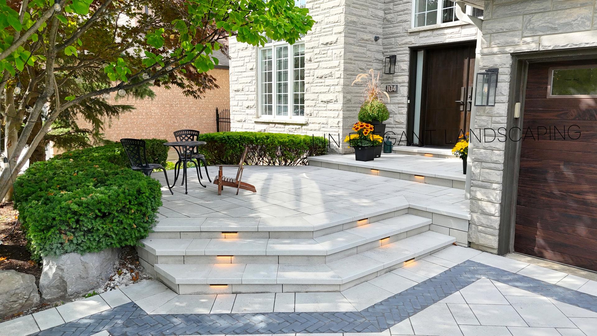 Award-Winning Front Entrance - LED Night Lighting